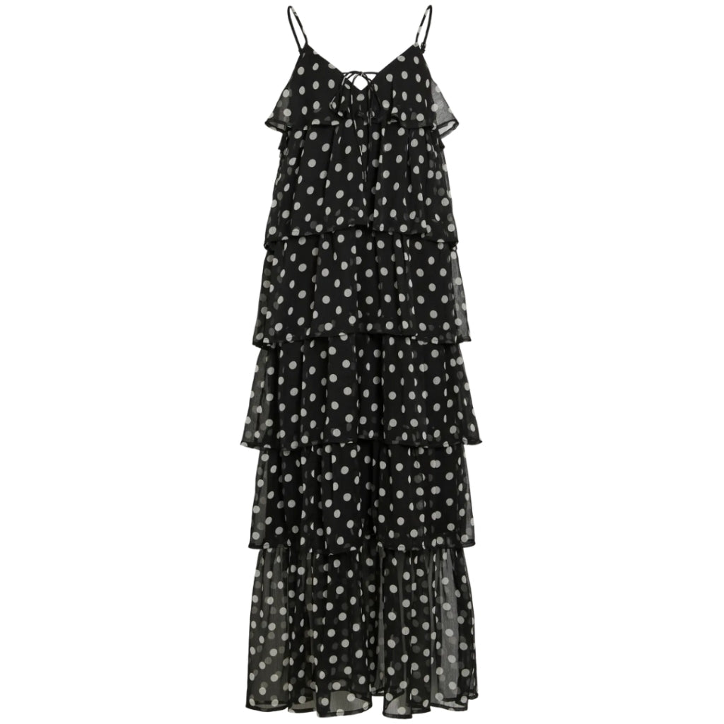VILA DAME KJOLE VIHARLEY - Black White Dots