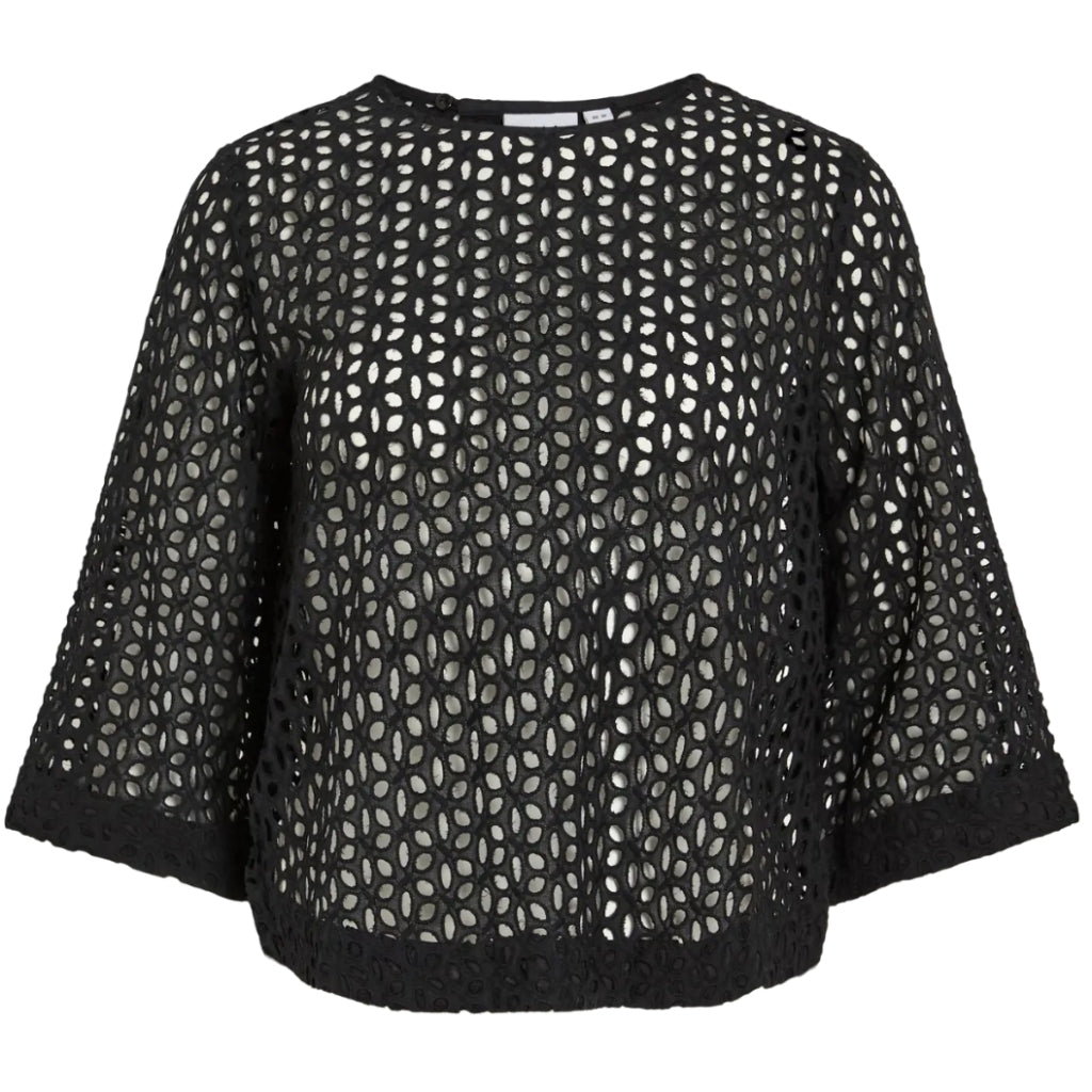 VILA DAME TOP VIAKISA - Black Beauty