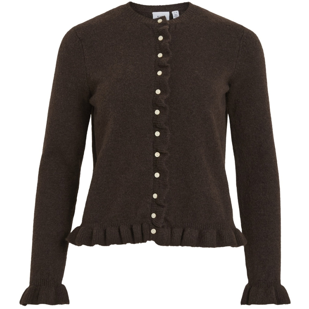 VILA Dame Cardigan VIJacia - Coffee Bean Melange