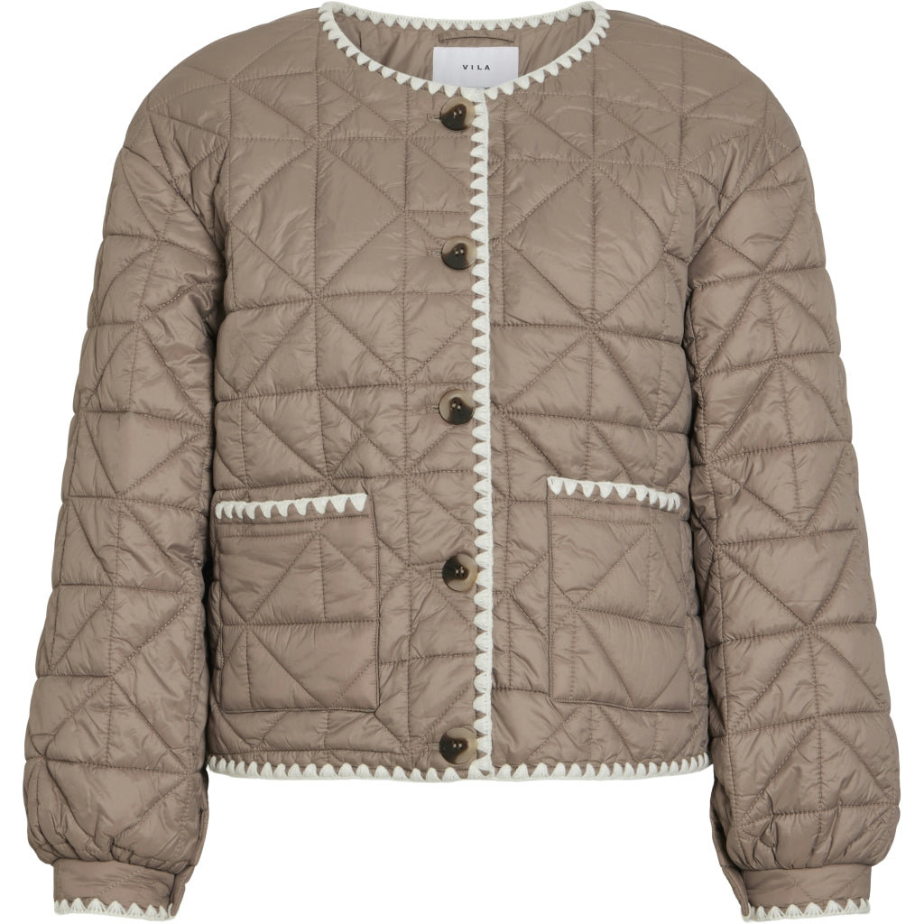 VILA dame jakke VISILLA - Mountain Trail BIRCH EDGE CROCHET