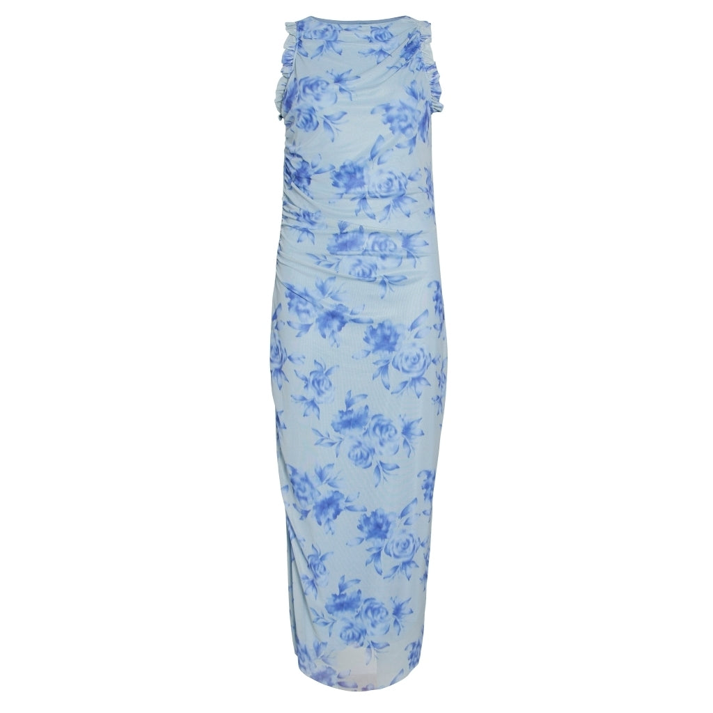 VILA dame kjole VIRIKKE - Kentucky Blue BLUE ROSE