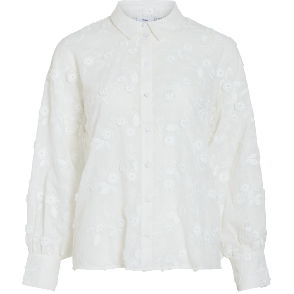 VILA dame skjorte VISIMONE - Snow white