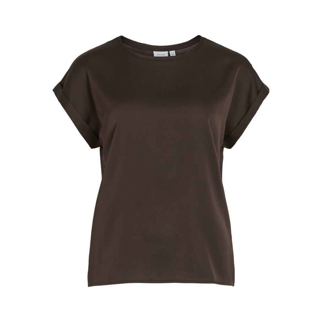 VILA dame top VIELLETTE - Coffee Bean