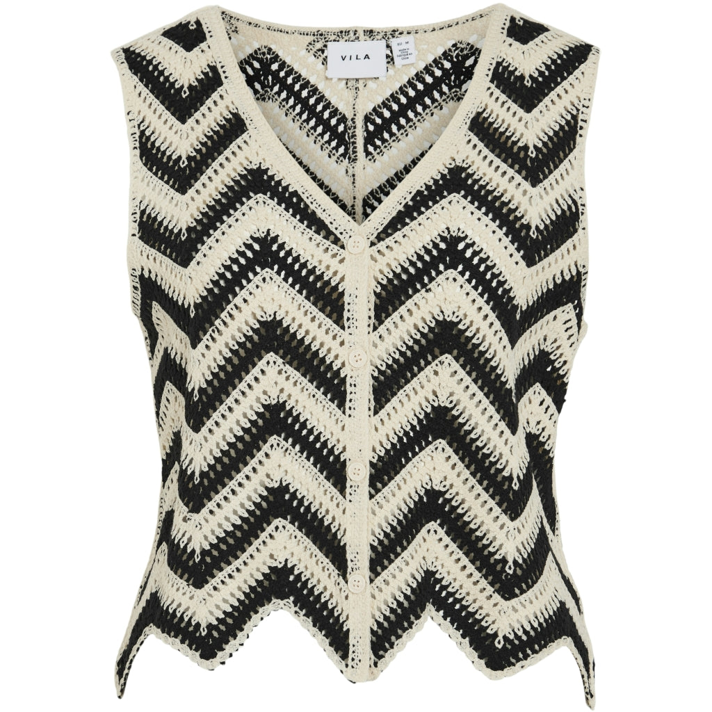 VILA dame top VISERILDA - Birch BLACK