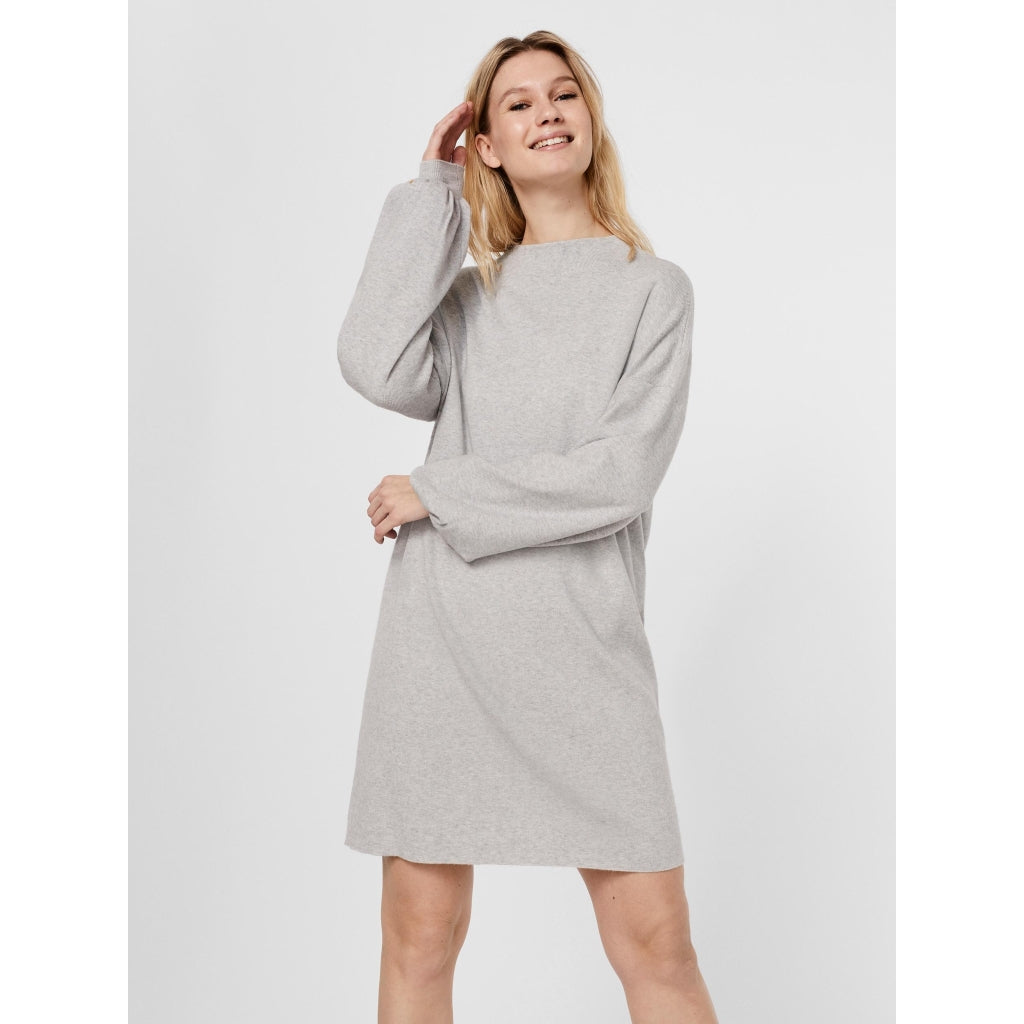 Vero Moda dame kjole VMNANCY - Light Grey Melange Vero Moda dame kjole VMNANCY - Light Grey Melange