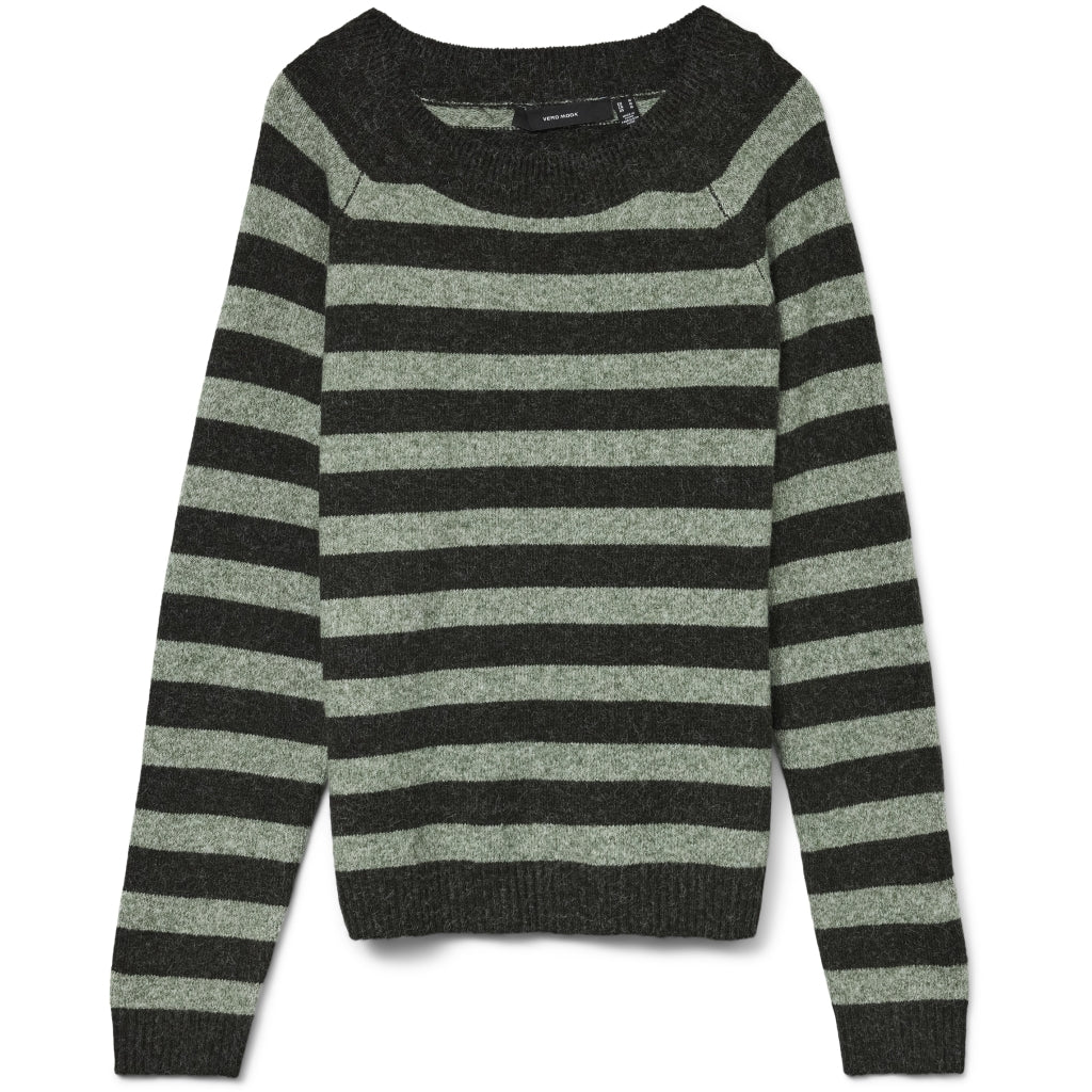 Vero Moda dame strik VMDOFFY - Peat Stripes:W. LAUREL WREATH