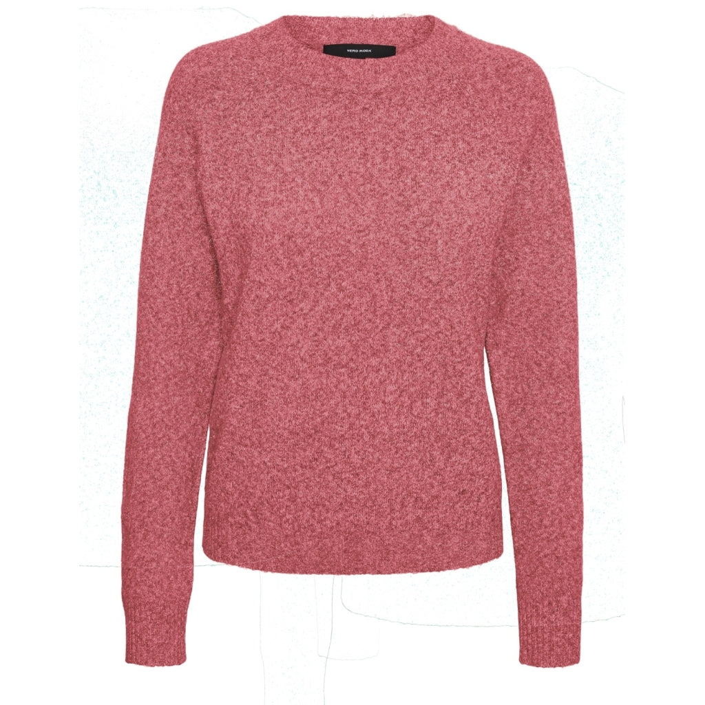 Vero Moda dame strik VMDOFFY - Ribbon Red Detail:W. White Melange