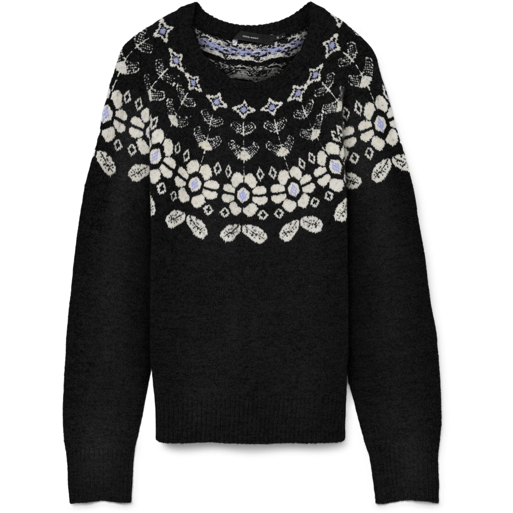 Vero moda dame strik VMSIMONE - Black Detail:W. BIRCH + BABY LAVENDER