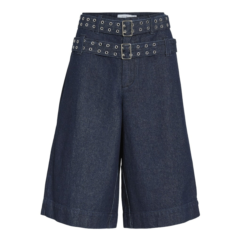 Vila dame denim shorts VIADONA - Dark Blue Denim